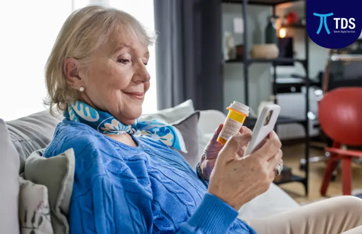 a patient is using the health works app easily 